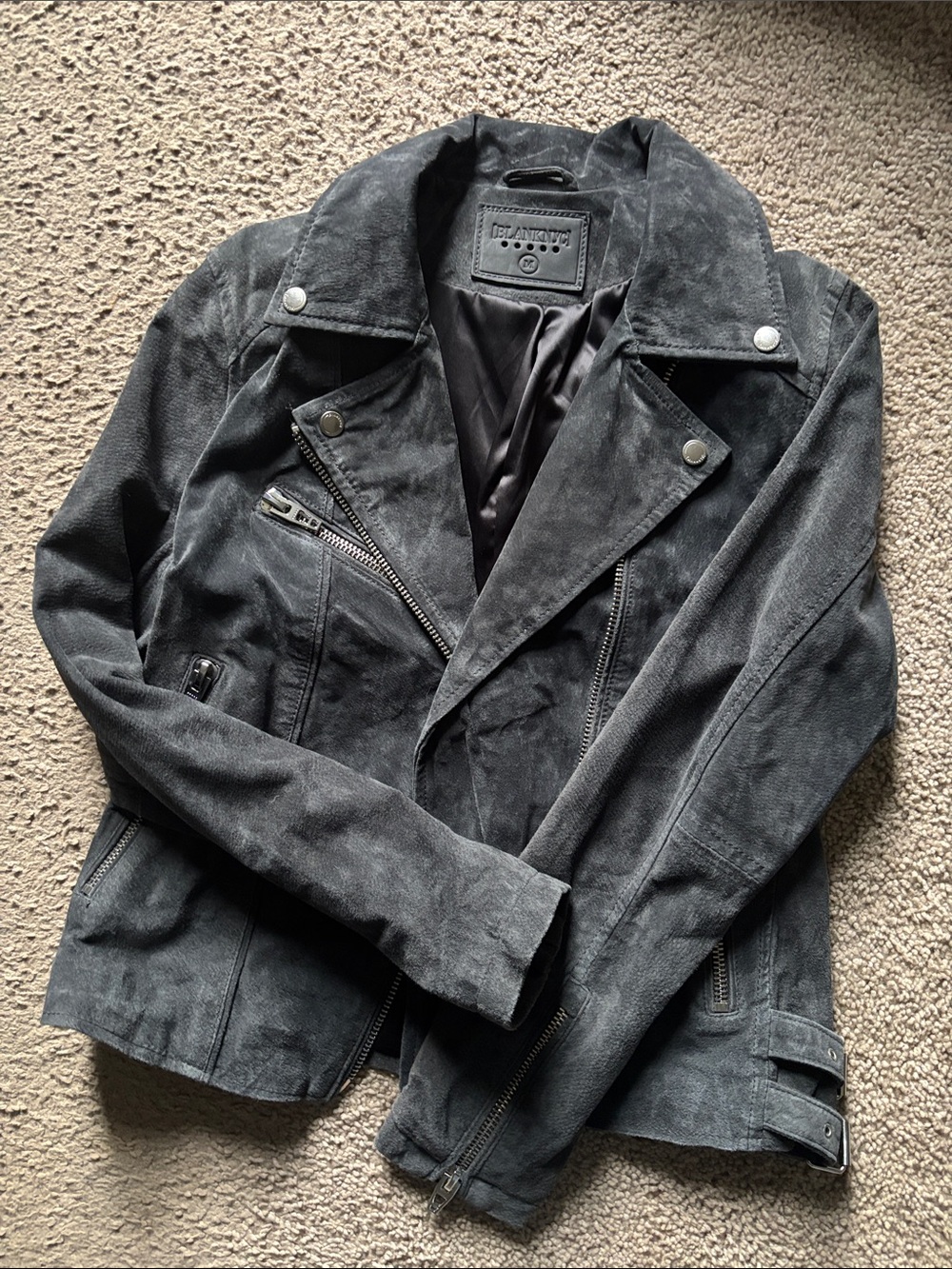Blank NYC Black Suede Moto Jacket